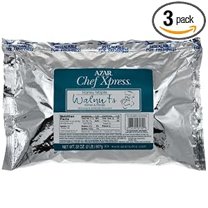 Azar Nut Company Walnut Halves and Pieces, Honey Maple, 32-Ounce Resealable Bags (Pack of... by Azar Nut Company