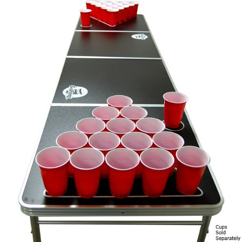 Portable Beer Pong Table - 8 ft - Black
