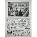 1896 Advertisement Bovril Kropp Razor Jewellers Cream by Original old antique victorian print
