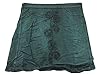 Vintage Skirts- Casual Chic Dark Green Embroidered Miniskirt