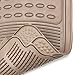 All-Weather Rubber Floor Mats - Heavy Duty for Autos - Built to Last (Beige) 3 Piece Set