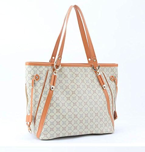 eTrade Women's Single Shoulder 3 in 1 Bucket Shopping Tote Handbag w/Zippered Pouch/Removable Pouch