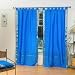 Indo Blue Tab Top Sari Sheer Curtain (43 in. x 84 in.)