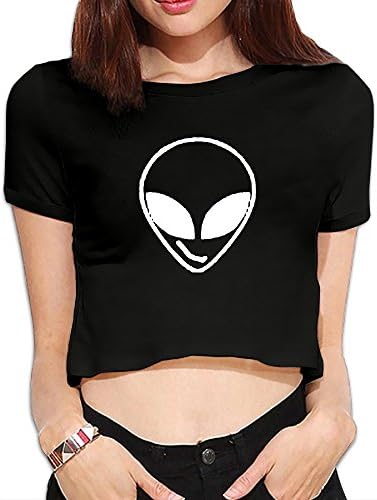 Alien Smiling Ladies' Printed Commemorative Edition Cropped Shirt