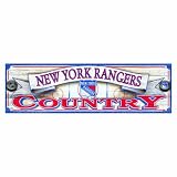 NHL New York Rangers 9-by-30 Wood Sign