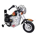New Star Muscle Motorbike with Training Wheels in Black
