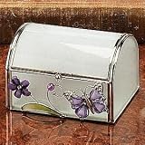 Purple Butterfly Decoration Jewelry Box Container Jewel Ring Holder