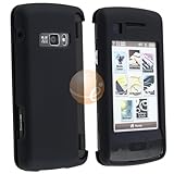 Black Rubberized Snap-On Cover Hard Case Cell Phone Protector for Verizon L ....
