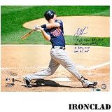 Joe Mauer Autographed 16x20 Full Color w/ 4 Insc.