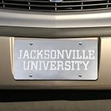 Jacksonville University Dolphins Silver Mirrored Team Logo License Plate