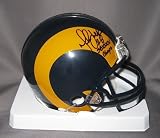 Marshall Faulk St Louis Rams NFL Hand Signed Mini Throwback Football Helmet with SB XXXIV Inscriptio