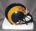 Marshall Faulk St Louis Rams NFL Hand Signed Mini Throwback Football Helmet with SB XXXIV Inscriptio