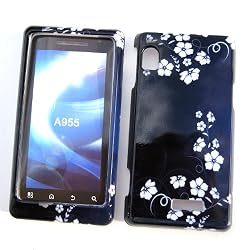 Motorola DROID 2 A955 (Verizon) Snap On Protector Hard Case "Midnight Flowers" Design