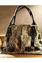 Newport News Textured leopard-print satchel bag