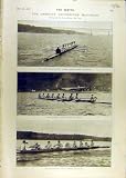 1897 AMERICAN UNIVERSITIES BOAT RACE CORNELL YALE CREW