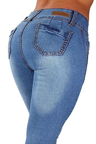 Style G154- Colombian Design, Mid Waist, Butt Lift, Levanta Cola, Skinny Jeans