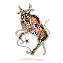 Steadfast Taurus the Bull Zodiac Pin from the Artazia Collection #905 MP NP