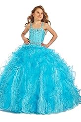 Girls  Lace Organza Spaghetti Strap  Ball Gown Pageant Dress/Party Dress 