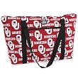 University of Oklahoma Tote Bag Deluxe OU Logo with COTTON FABRIC Surface and WATERPROOF LINING
