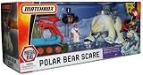 - Matchbox Mega Rig Adventure - Polar Bear Scare with Retractable Capture Rope, Tundra Tent, Matchbox Man, Ice Plow, Net Launcher, Polar Bear, Capture Collar and Baby Penguin