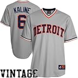 MLB Majestic Al Kaline Detroit Tigers Cooperstown Collection Replica Jersey - Gray (Large)