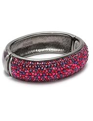Judith Leiber Jewelry Pave Crystal Magnetic Closure Bangle Bracelet