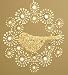 Winter's Beauty Beaded Gold Wreath with Bird Christmas Ornament