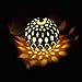 Modern Home Solar LED String Lights - Moroccan Metal Globe Lanterns