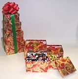 Review Scott's Cakes  / Scott's Cakes 4 Tier Red and Gold Swirl Box Candy Lovers Surprise