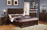 4pc King Size Bedroom Set in Cappuccino Finish