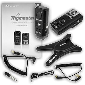 Aputure 2.4Ghz Trigmaster Radio Remote Flash Trigger and Shutter Cable Release, fits Sony A100, A200, A300, A350, A500, A550, A560, A580, A700, A850, A900, SLT-A33, A35, A55, A57, A77, Konica Minolta Maxxum 5D, 7D