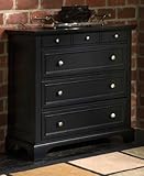 IMAGE OF Home Styles Bedford 4 Drawer Chest in Ebony Finish