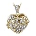 Gold-Tone Diamond Accent MOM Heart Locket Necklace