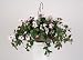 Artificial Clematis Vine Hanging Basket, Pink