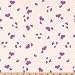 44'' Wide Hello Kitty Flannel Hearts Purple Fabric By The Yard
