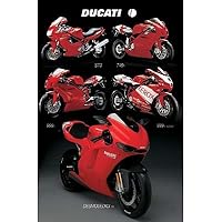 Ducati (5 Bikes) Art Poster Print