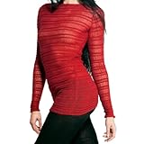 Sexy Eye Catching Shadow Stripe Stretch Knit Dress Top by KD dance, Stretchy, Sexy and Alluring, Made In New York, USA