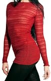 Eye Catching Shadow Stripe Stretch Knit Dress Top by KD dance, Made In New York