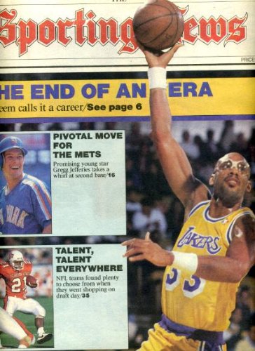 Sporting News May 1 1989 Kareem Abdul-Jabbar/Los Angeles Lakers Retires Cover, Gregg Jeffries/New York Mets, Barry Sanders/Oklahoma State