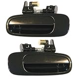 98-02 Corolla Prizm Rear Black Outside Outer Exterior Door Handles Pair