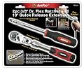 Ampro T29750 3/8-Inch Drive Flex Ratchet and 10-Inch Quick Release Extension, 2-Piece