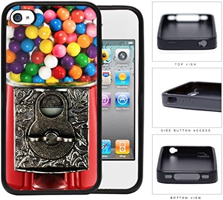 Red Gumball Candy Machine iPhone 4 4s Rubber Silicone TPU Cell Phone Case