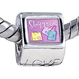 Pugster Pandora Style Bead Multicolor Shopping Bag Photo Love European Charm Bead Fits Pandora Bracelet