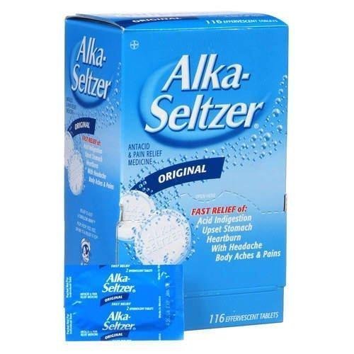 Alka-Seltzer Original Effervescent Antacid Tablets - 116 Ea (Pack of 2)