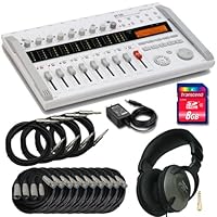 Zoom r16 Digital Stand-Alone Multitrack Recorder, with Tascam Vt1 Headphones; Microphone Cables and 10ft Instrument Cables