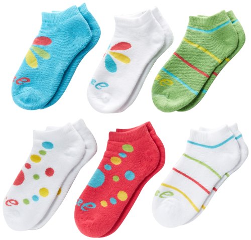 ASICS Girl's Lil' Runner No Show Socks (6-Pack)
