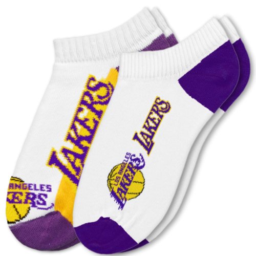 NBA Los Angeles Lakers Mens Two Pack No Show Socks
