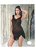 Indiatrendzs Women's Sexy Hot Nighty 2pc Set Black Bedroom Nightwear Dress Freesize