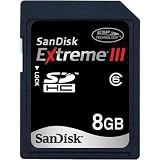 SanDisk SDSDRX3-8192-A21 8GB Extreme III SDHC Card (Black)