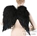 Adult's Black Feathered Angel Costume Wings